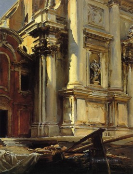  Iglesia Pintura al %C3%B3leo - Esquina de la Iglesia de St Stae Venecia John Singer Sargent